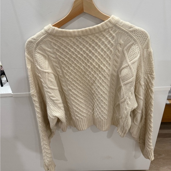 Sunday Best Ivory Cable Knit Sweater - Picture 2 of 5